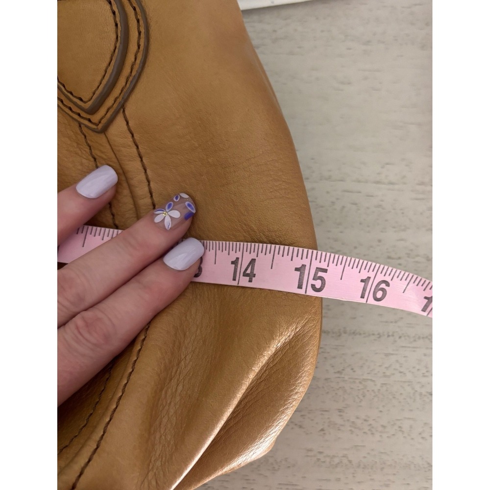 J.Crew Womens Tan Brown Leather Tassel Satchel‎ Shoulder Bag Handbag Fall Classy - Picture 6 of 8